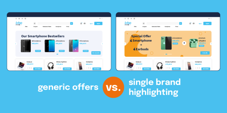 Vergleich von E-Commerce-Strategien: Generische Angebote gegenüber der Hervorhebung einer Einzelmarke“
